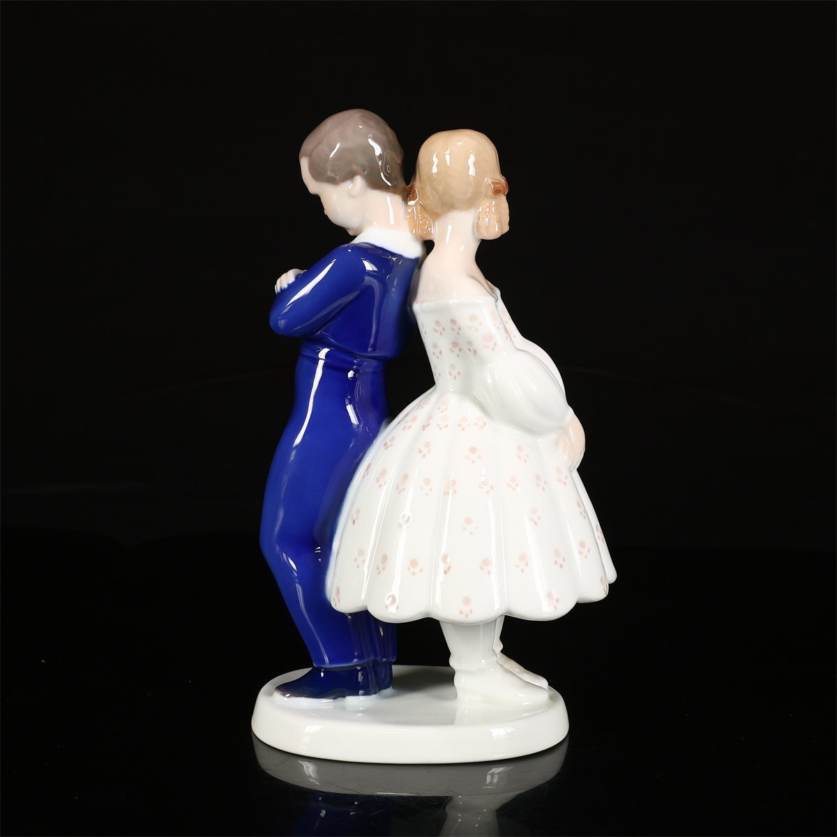 【吉】CN862 ROYAL COPENHARGEN 【ロイヤルコペンハーゲン】 B&G 磁器人形 フィギュリン 「怒らないで」 男女 置物_画像4