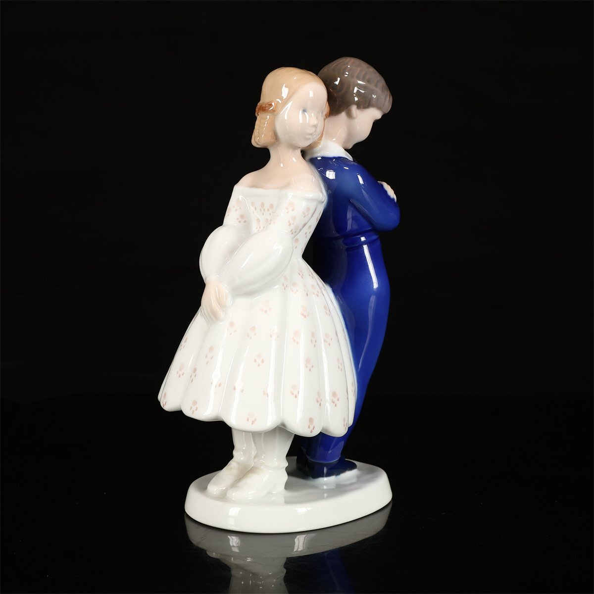 【吉】CN862 ROYAL COPENHARGEN 【ロイヤルコペンハーゲン】 B&G 磁器人形 フィギュリン 「怒らないで」 男女 置物_画像3