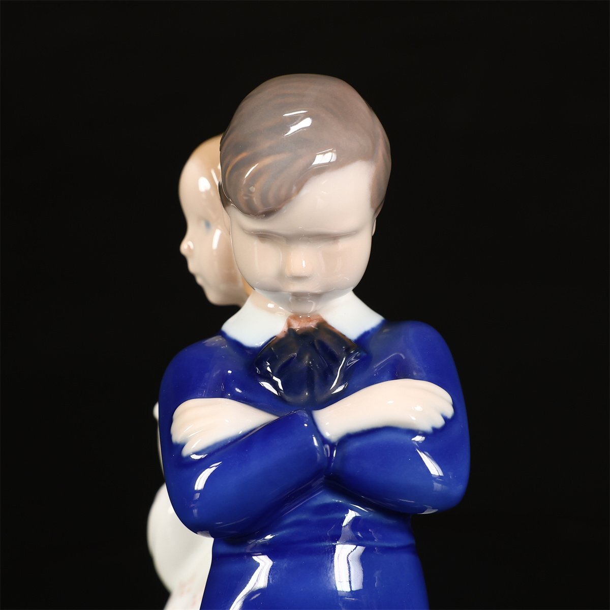 【吉】CN862 ROYAL COPENHARGEN 【ロイヤルコペンハーゲン】 B&G 磁器人形 フィギュリン 「怒らないで」 男女 置物_画像9