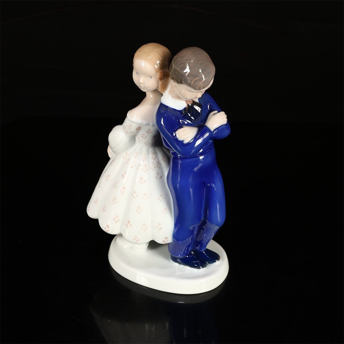 【吉】CN862 ROYAL COPENHARGEN 【ロイヤルコペンハーゲン】 B&G 磁器人形 フィギュリン 「怒らないで」 男女 置物_画像5