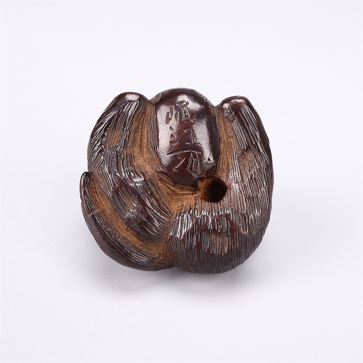 [.]MB758 Edo искусный мастер [.. произведение ] дерево гравюра собака . netsuke | подлинный товар гарантия прекрасный товар Ng!