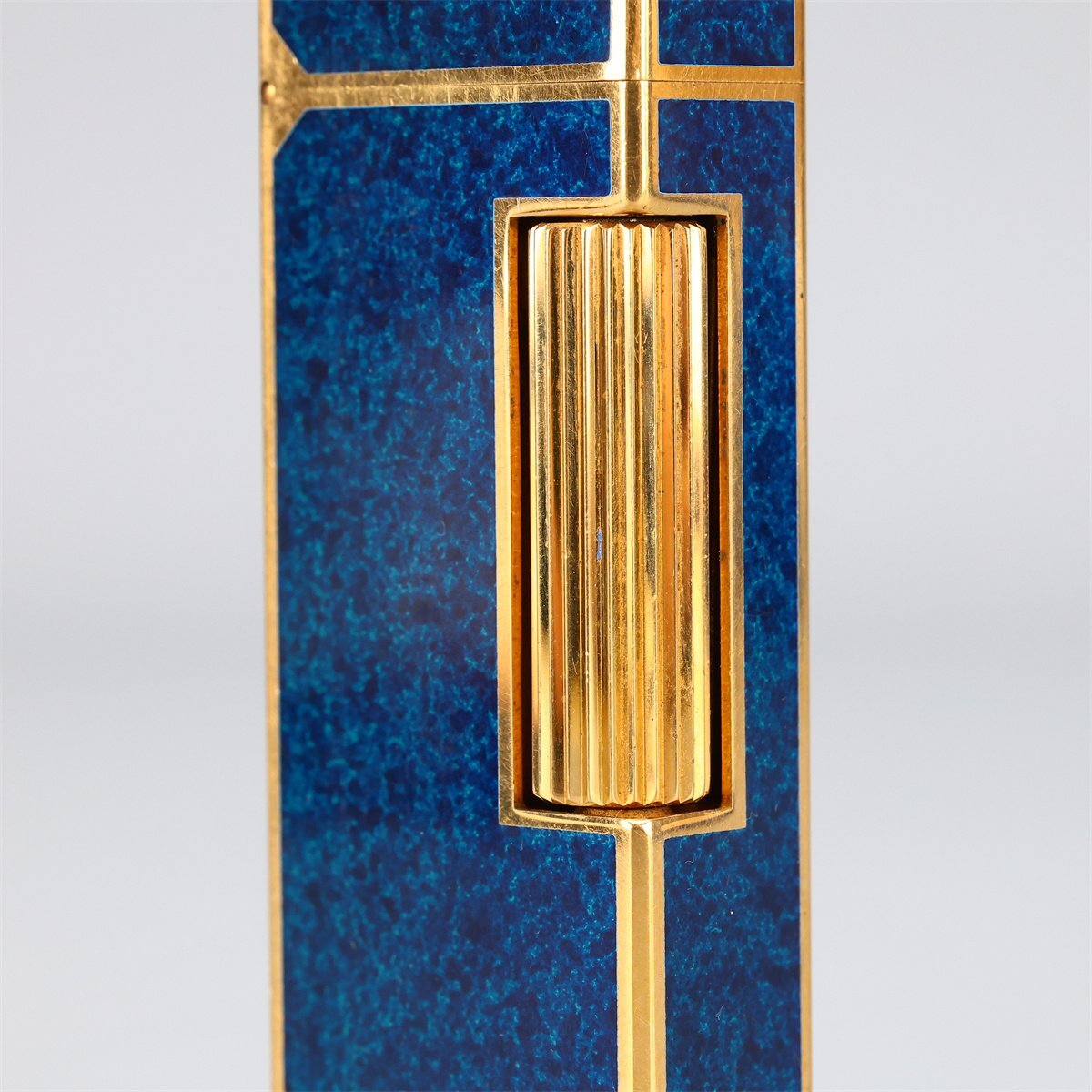 【吉】ZD688 【dunhill】 ダンヒル ガスライター ゴールド×ブルー／発火確認済み美品！_画像9