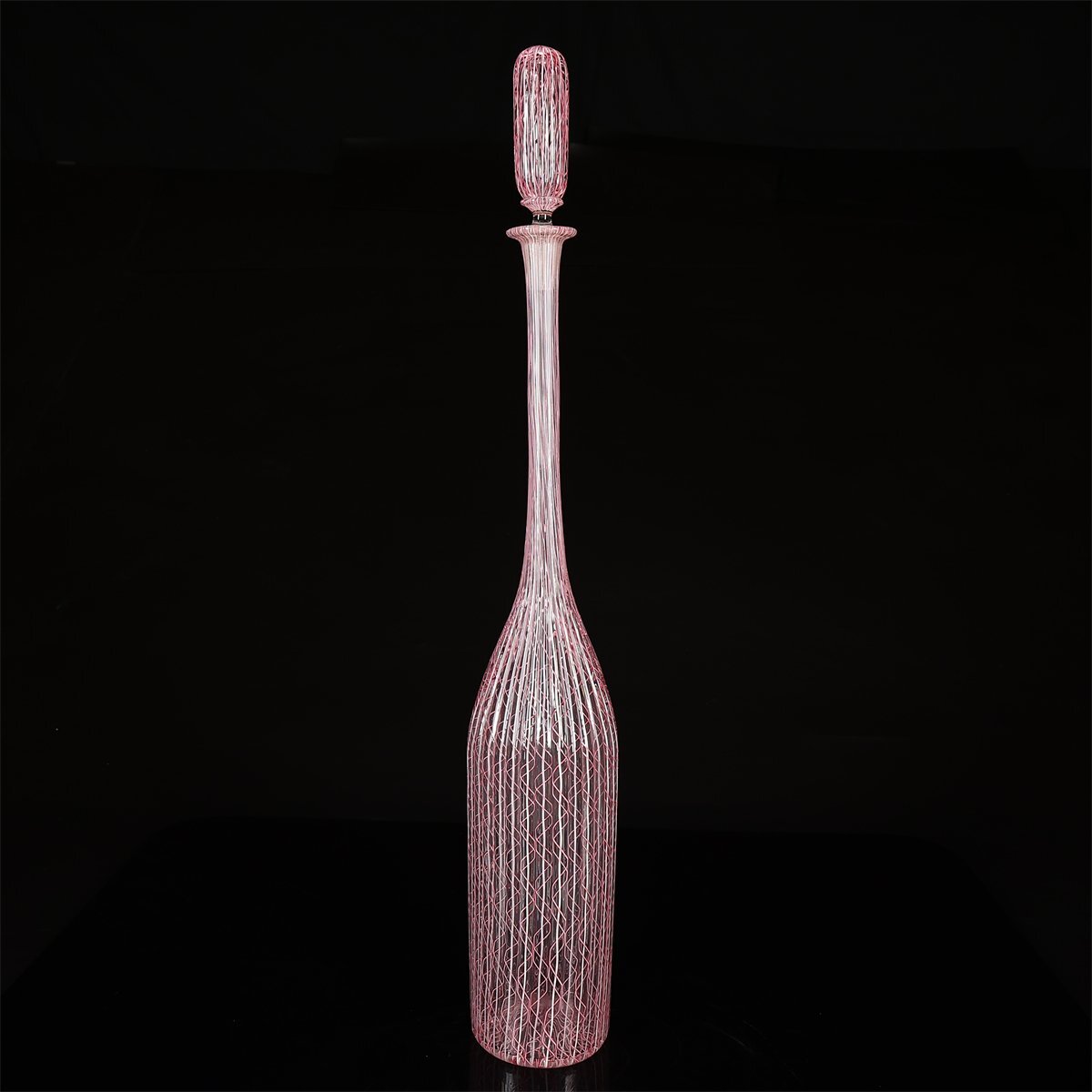 [.]PB636 художественное стекло Италия производства [ пятно no стекло ]bene Cheer стекло крышка есть журавль шея ваза высота 50.| превосходный товар N!