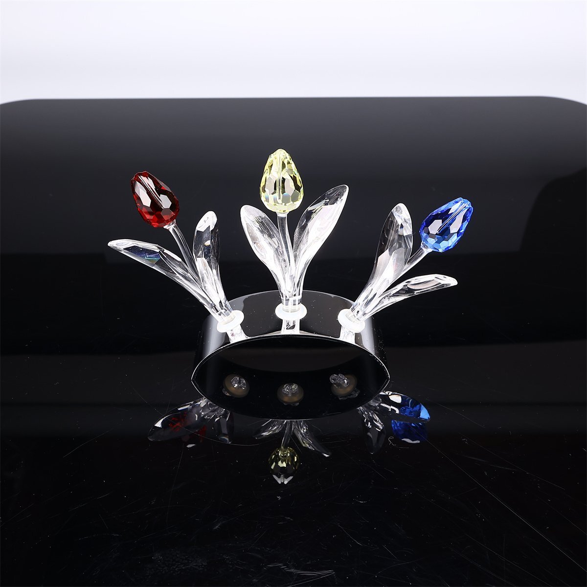 [.]PC781 SWAROVSKI [ Swarovski ] crystal стекло красный желтый синий цветок украшение | прекрасный товар!