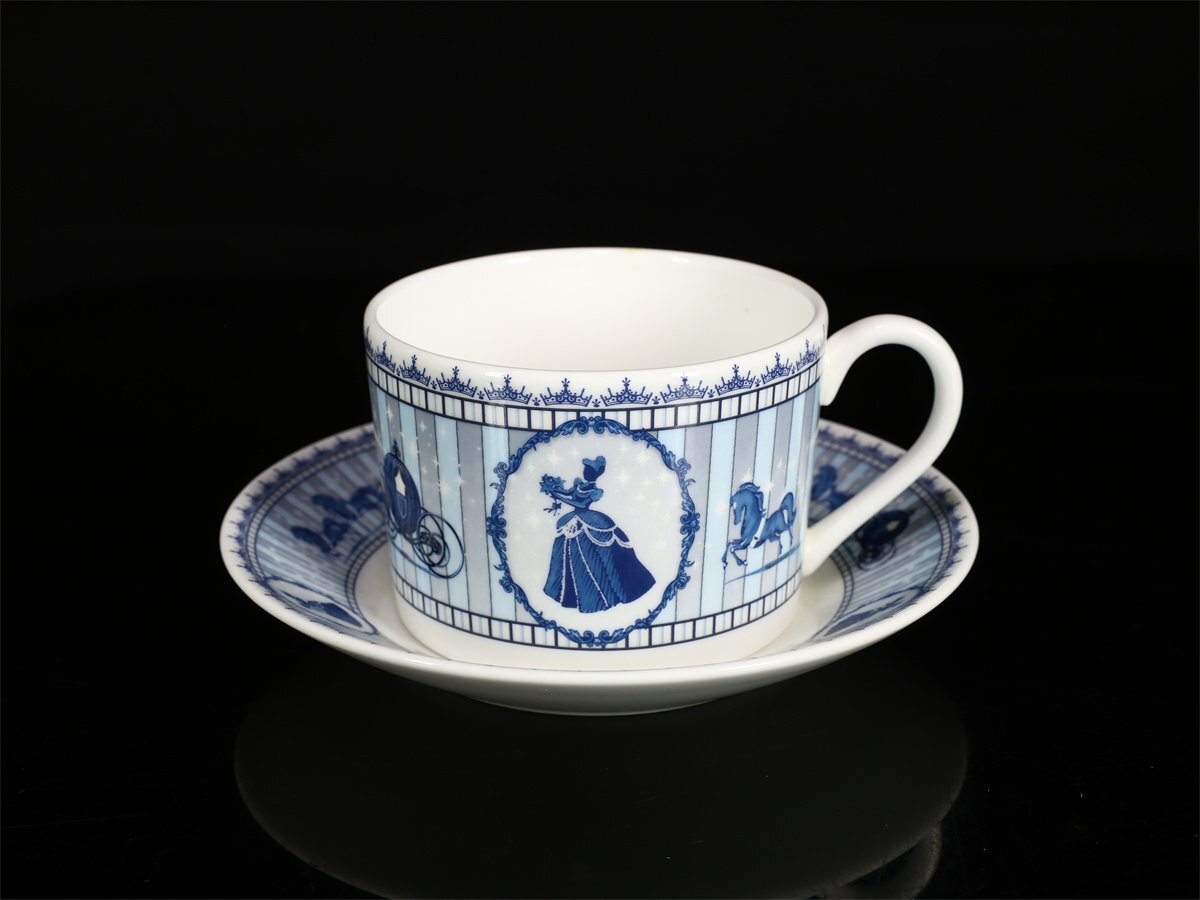 【吉】CN155 WEDGWOOD 【ウェッジウッド】 色絵 ディズニー カップ＆ソーサー 6種 6点セット／未使用近い 極美品S！_画像7