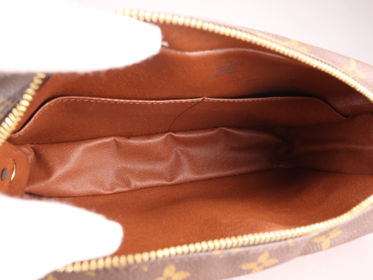 [.]A1346 ручная сумочка LOUIS VUITTON Louis * Vuitton темно синий pie-nyu28 монограмма осыпь загрязнения есть с коробкой #]