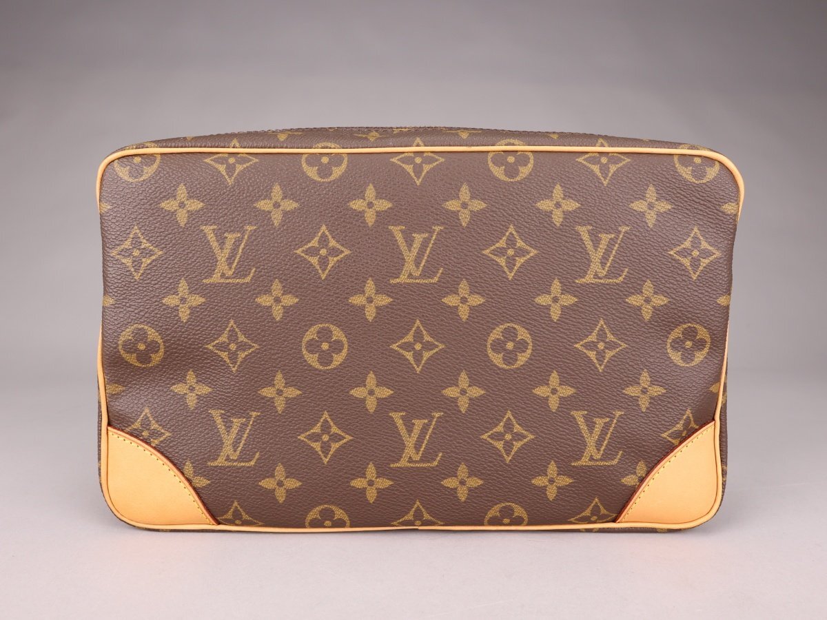 [.]A1346 ручная сумочка LOUIS VUITTON Louis * Vuitton темно синий pie-nyu28 монограмма осыпь загрязнения есть с коробкой #]