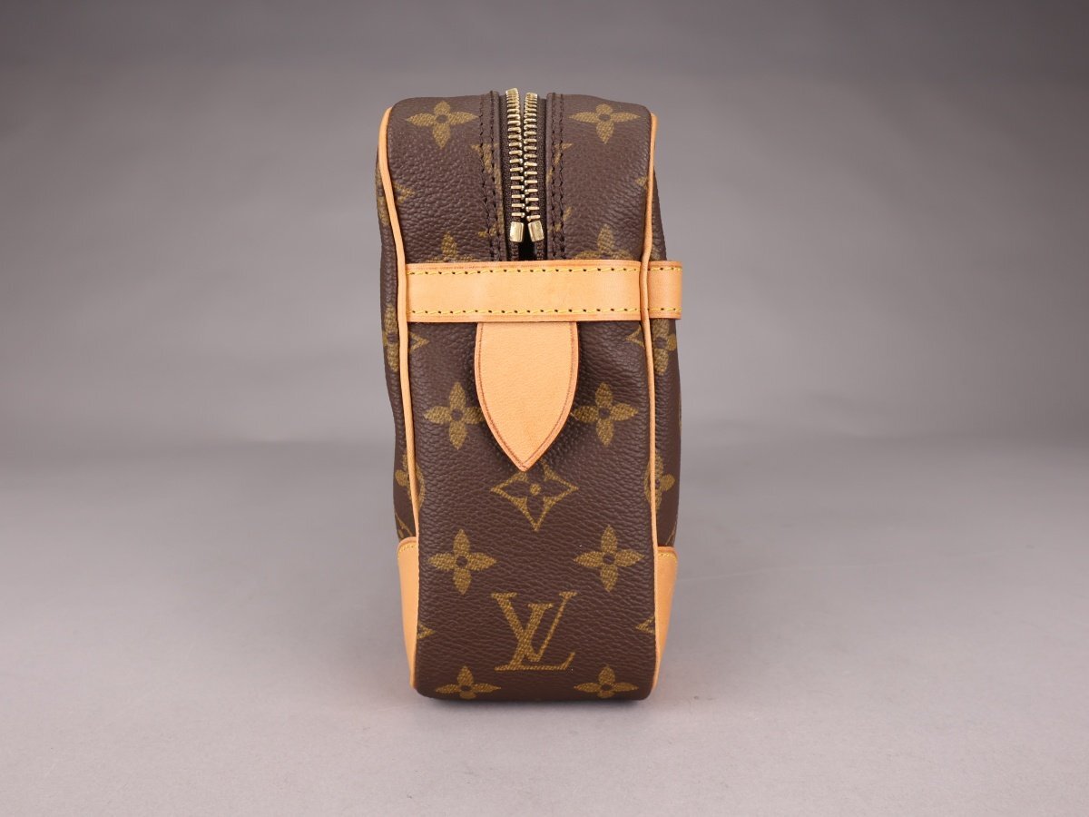 [.]A1346 ручная сумочка LOUIS VUITTON Louis * Vuitton темно синий pie-nyu28 монограмма осыпь загрязнения есть с коробкой #]