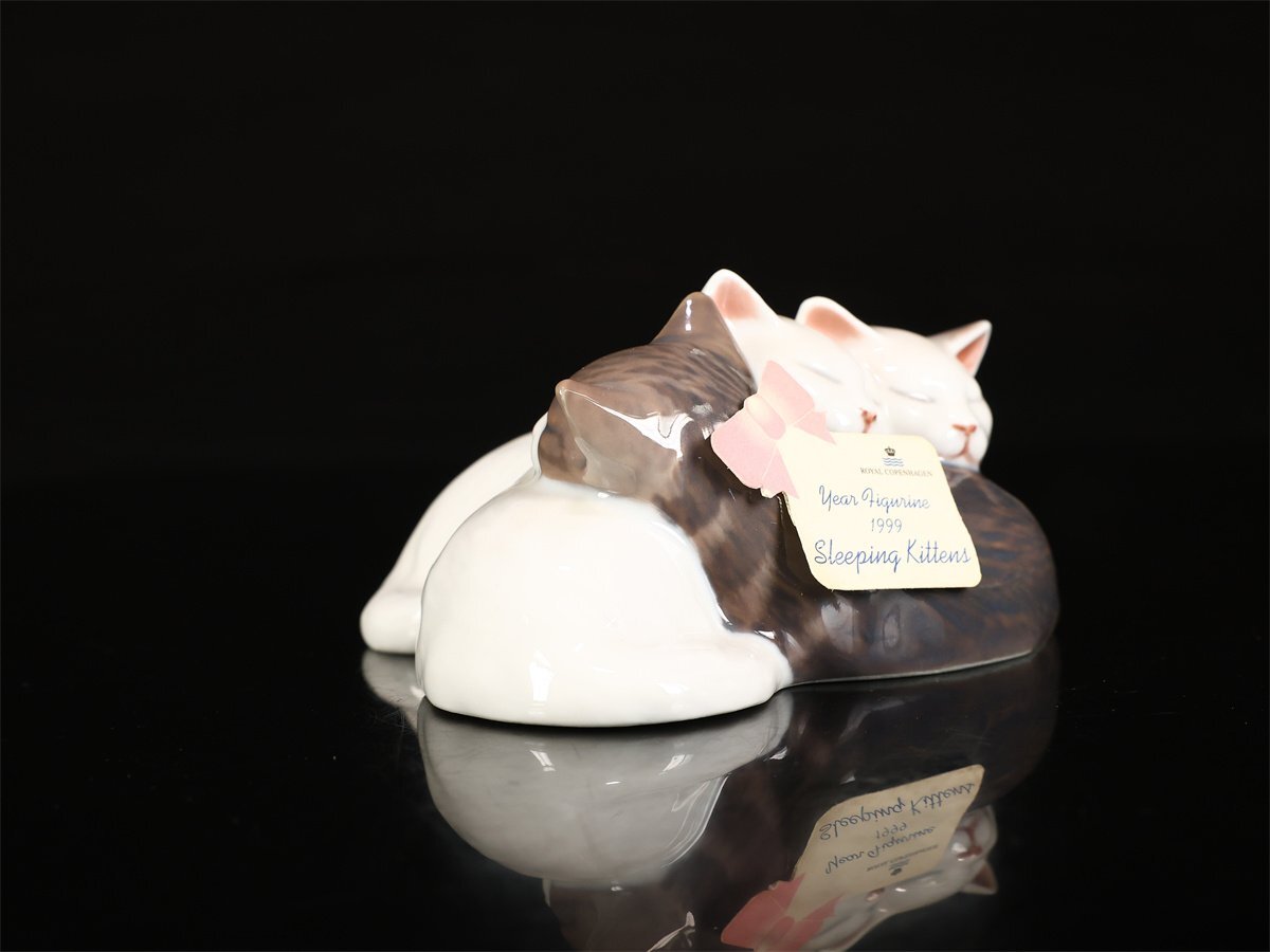 【吉】CN1000 COPENHARGEN 【ロイヤルコペンハーゲン】 猫 小置物 フィギュリン／美品！_画像3