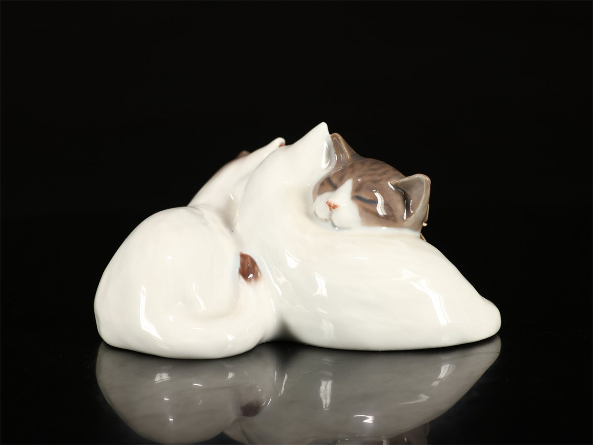【吉】CN1000 COPENHARGEN 【ロイヤルコペンハーゲン】 猫 小置物 フィギュリン／美品！_画像4
