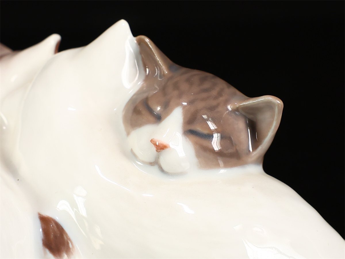【吉】CN1000 COPENHARGEN 【ロイヤルコペンハーゲン】 猫 小置物 フィギュリン／美品！_画像7