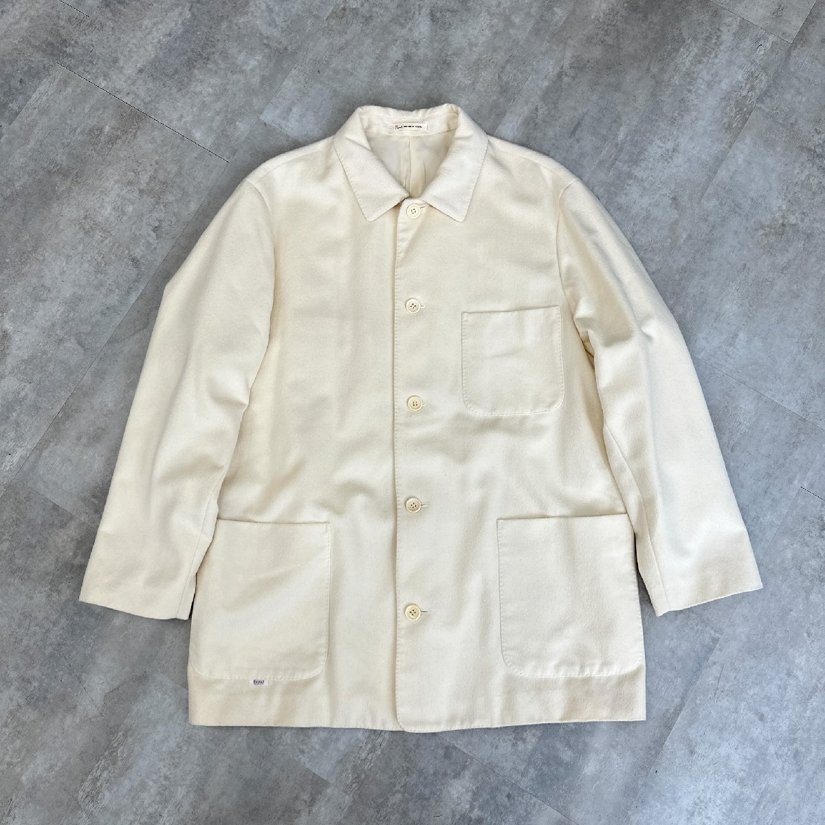 Papas◆アンゴラ ジャケット パパス ホワイト系 メンズ サイズ L 8_画像1