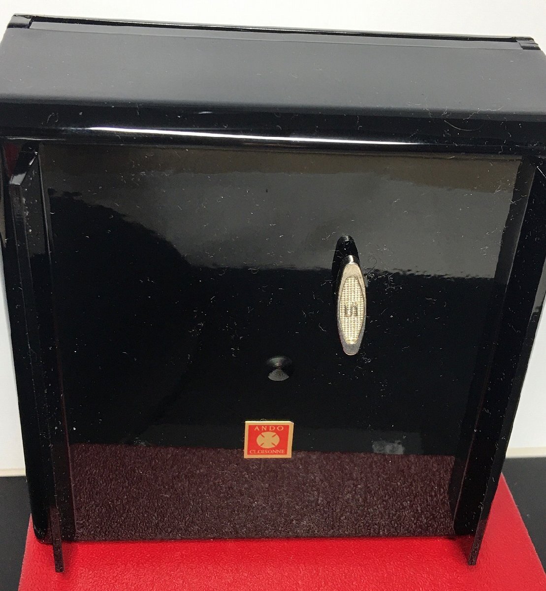  дешево глициния 7 сокровищ музыкальная шкатулка несессер лакированные изделия / драгоценнный камень коробка бардачок зеркало имеется чёрный работа OK- прекрасный товар -D2210