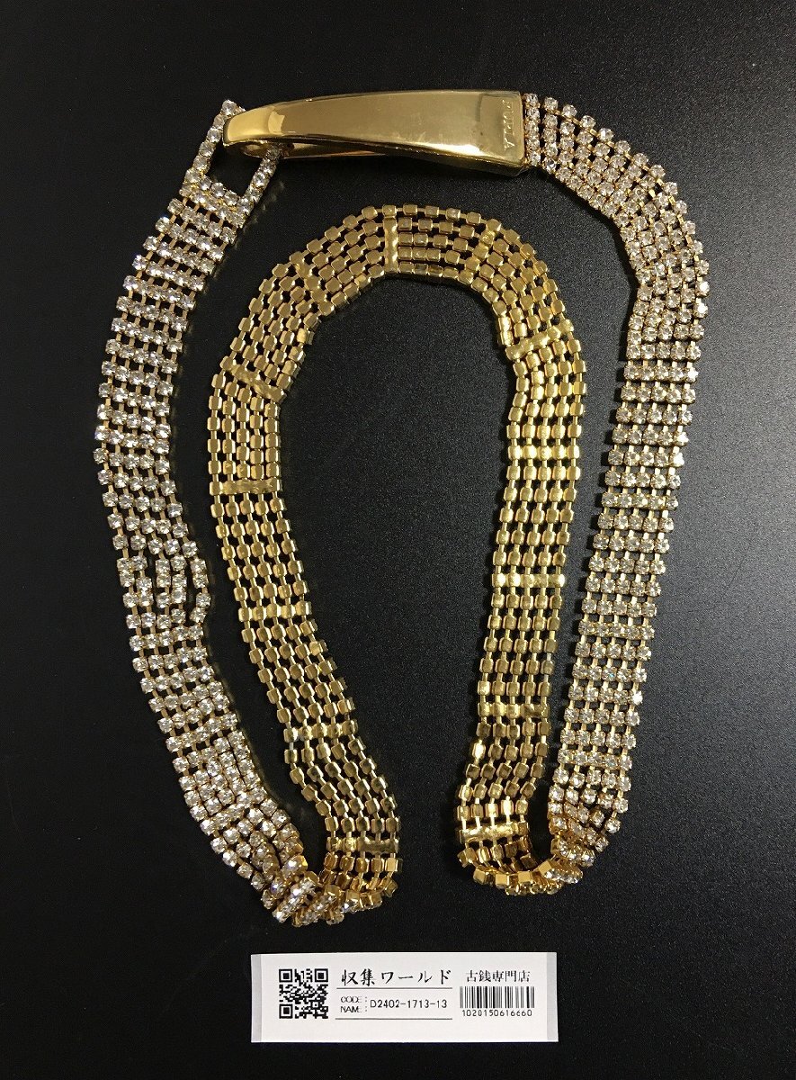 FURLA/フルラ チェーンベルト 金メッキ ベルト ゴールド レディース-中古美品-D2210_画像3