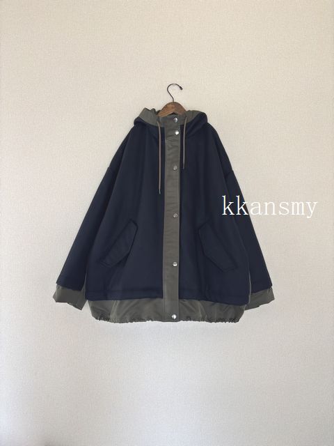 MICA&DEALマイカ＆ディール*メルトンドッキングナイロンブルゾン_画像2