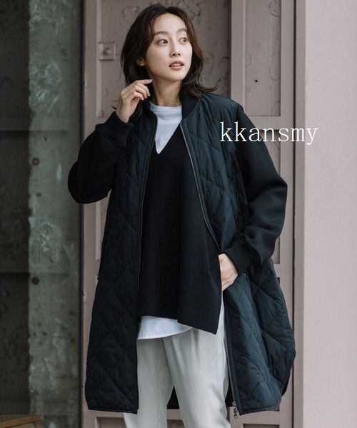 Munichミューニック*キルティングタフタ×ダンボールドッキングコート_画像8