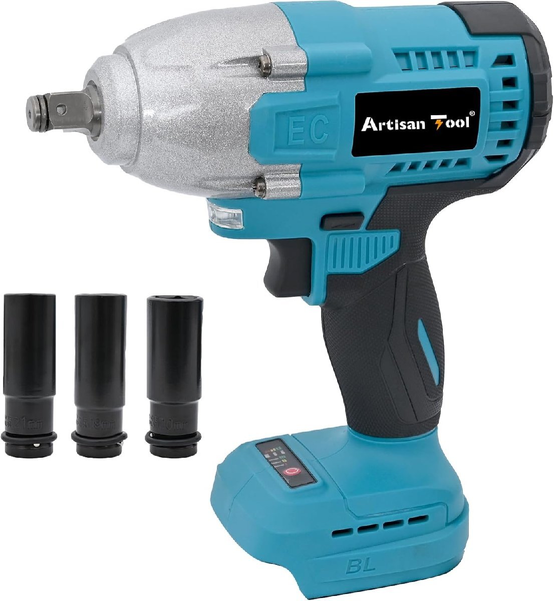 アルチザンツール 電動インパクトレンチ 充電式 AT-IR01B マキタ18V対応 トルク650Nm 1/2インチ(12.7ミリ)バッテリー別売り_画像1