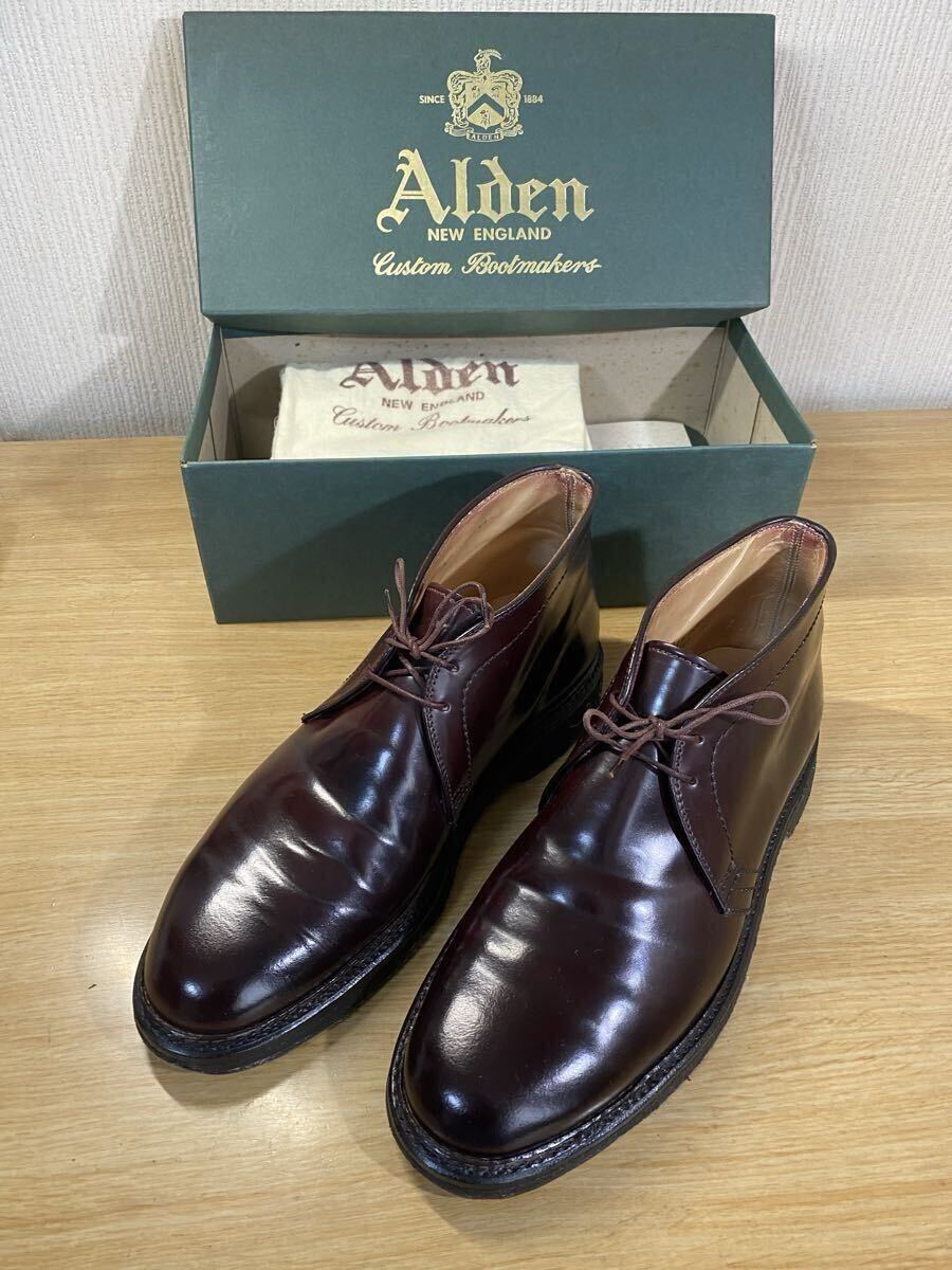 美品Alden オールデン 1341コードバン チャッカブーツ8.5D ships MARCEL LASSANCE マルセルラサンス別注_画像1