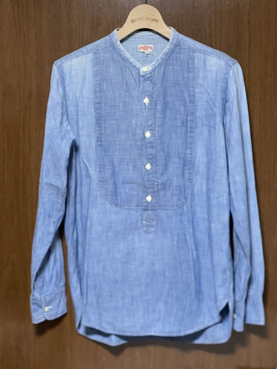 REAL McCOY’S DOUBLE DIAMOND BAND-COLLAR リアルマッコイズ　ダブルダイヤモンド　バンドカラーシャツ_画像2