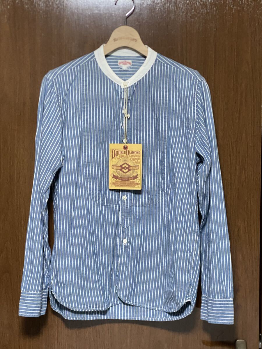 REAL McCOY’S DOUBLE DIAMOND BAND-COLLAR リアルマッコイズ ダブルダイヤモンド シャンブレーバンドカラーシャツ_画像1