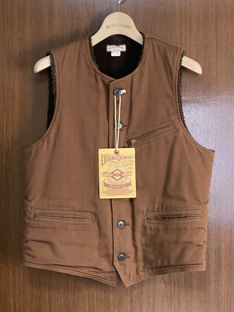 REAL McCOY’S DOUBLE DIAMOND モールスキンワークベスト38リアルマッコイズ ダブルダイヤモンドアルパカ_画像1