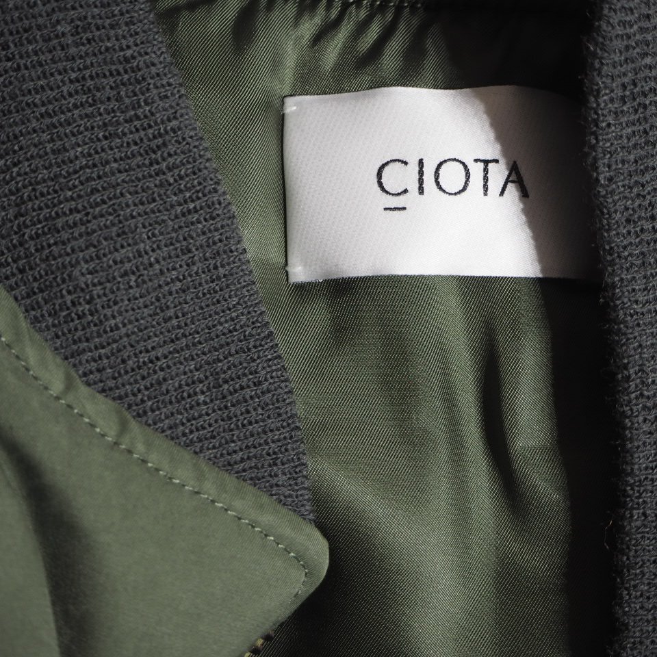 P4335h17　▼CIOTA シオタ▼　スビンコットンナイロンツイル MA-1 フライトジャケット カーキ F / レディース ボンバージャケット MA1 秋冬_画像5