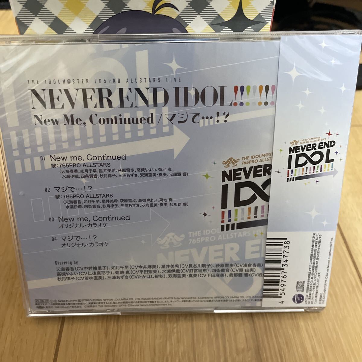 THE IDOLM@STER 765PRO ALLSTARS LIVE NEVER END IDOL 会場オリジナルCD New Me Continued/マジで…!?_画像2