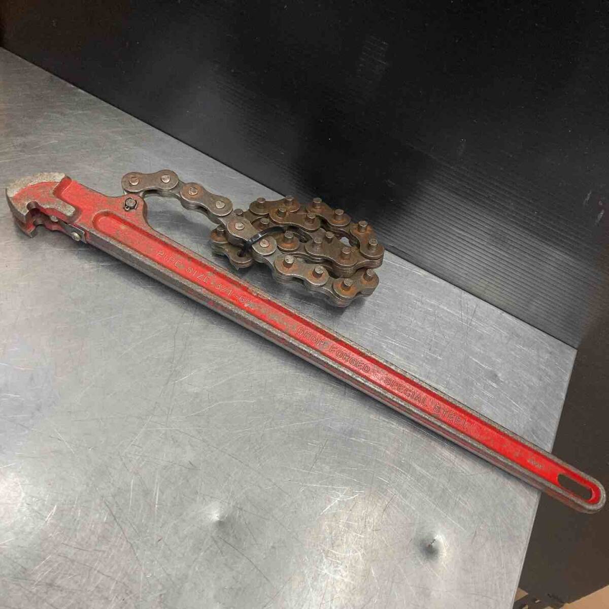 【中古品】 サンキ(SANKI) チェーンレンチ CT-2 3/4～6 パイプレンチ 【東大和店】_画像5