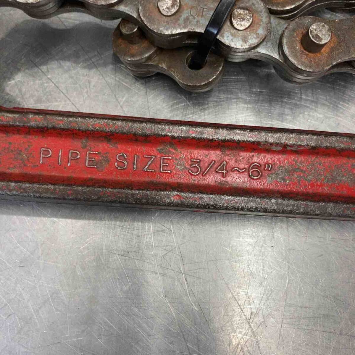 【中古品】 サンキ(SANKI) チェーンレンチ CT-2 3/4～6 パイプレンチ 【東大和店】_画像6