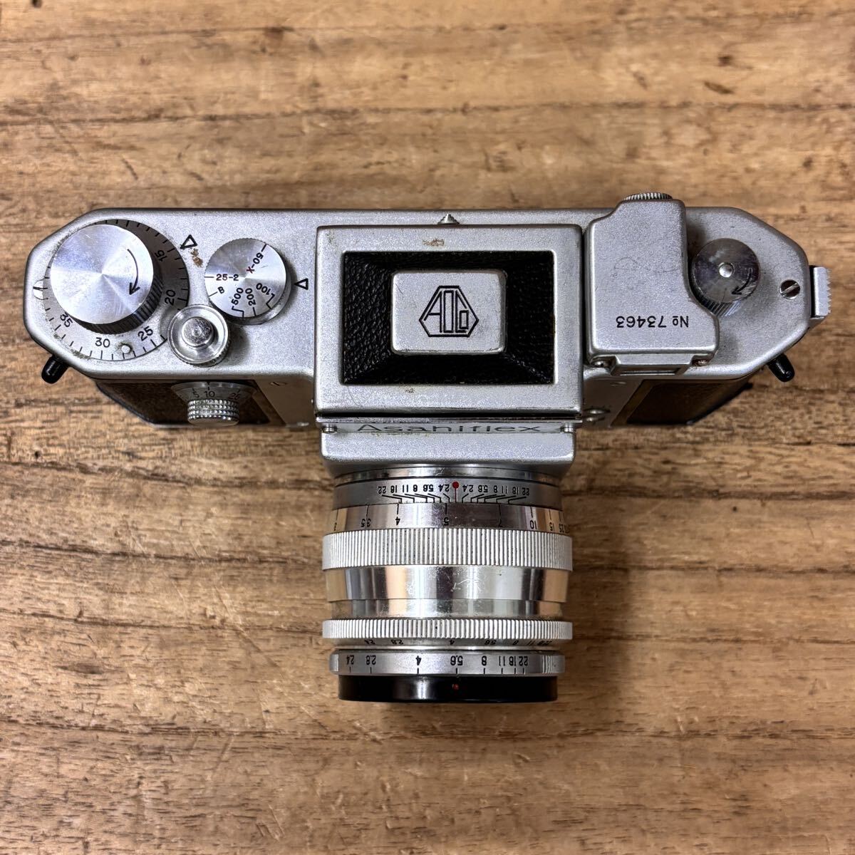 超希少 Asahiflex アサヒフレックスⅠ I型 一眼レフカメラ レンズ Asahi-kogaku Takumar 1:2.4 f=58mm 旭光学 ジャンク 1円スタート_画像5