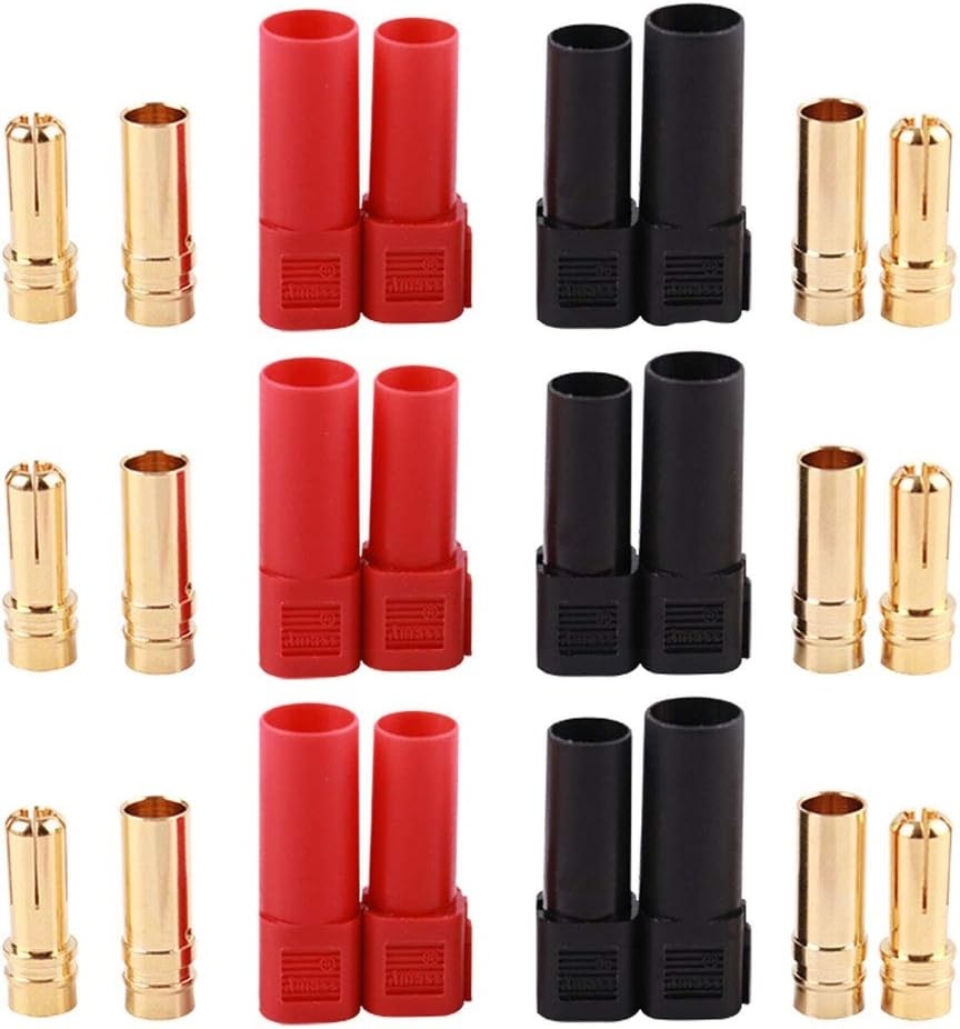 【 送料無料 】6ペア、XT150コネクタアダプターセット メスオス 、6mmゴールドバナナブレット、 バナナ コネクタ 、プラグ モーター_画像2