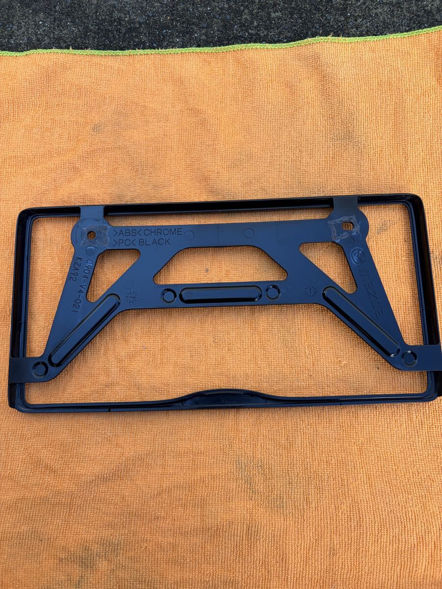 【磨き済み】マツダ純正ナンバーフレーム ブラック ナンバー枠 ライセンスフレーム １枚_画像10