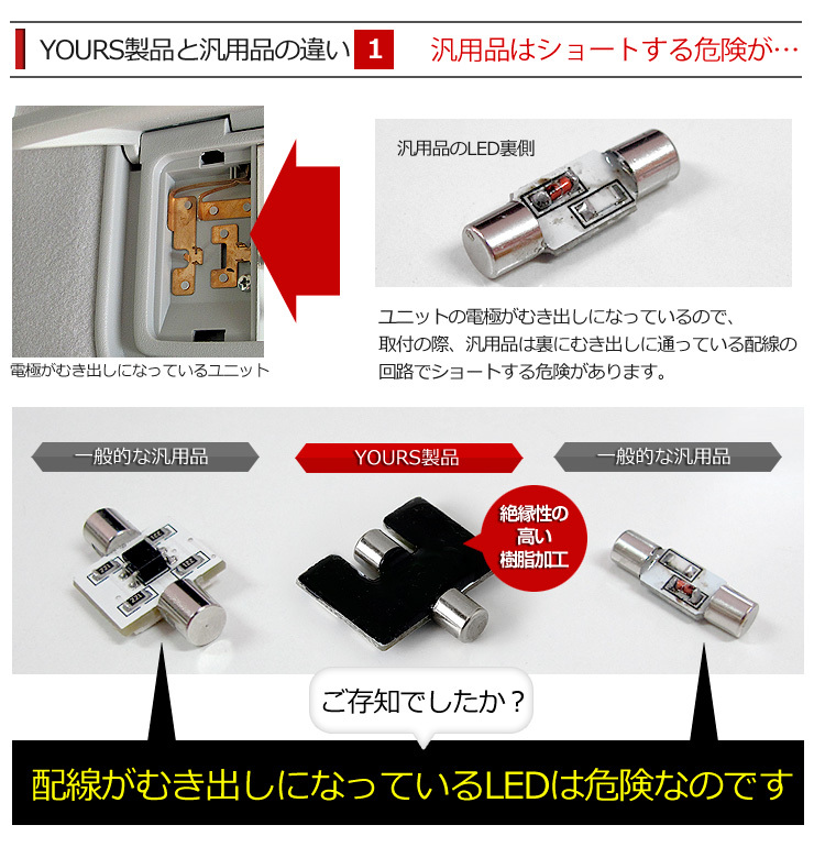 エルグランド E51 E52 専用 SMD LED バニティ ランプ　T5フェストン バルブ　2個1セット_画像6