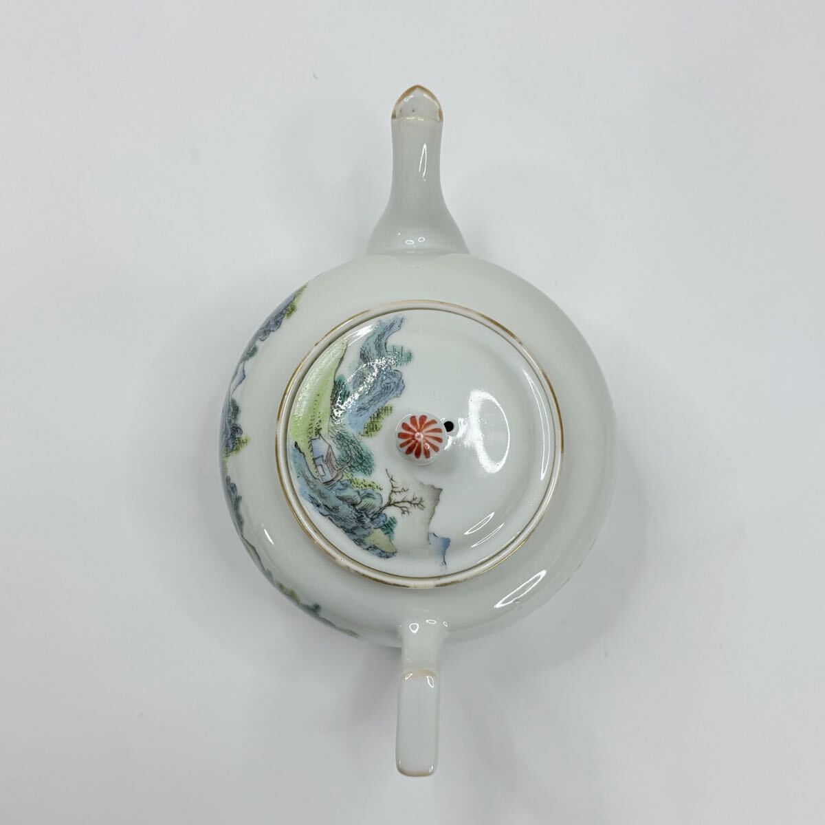 SBWW-中国古美術 時代物 急須 色絵 粉彩 煎茶道具 茶道具 茶器 在銘 大清光緒年製 共箱付 唐物 陶磁器 中国古玩 骨董品_画像6