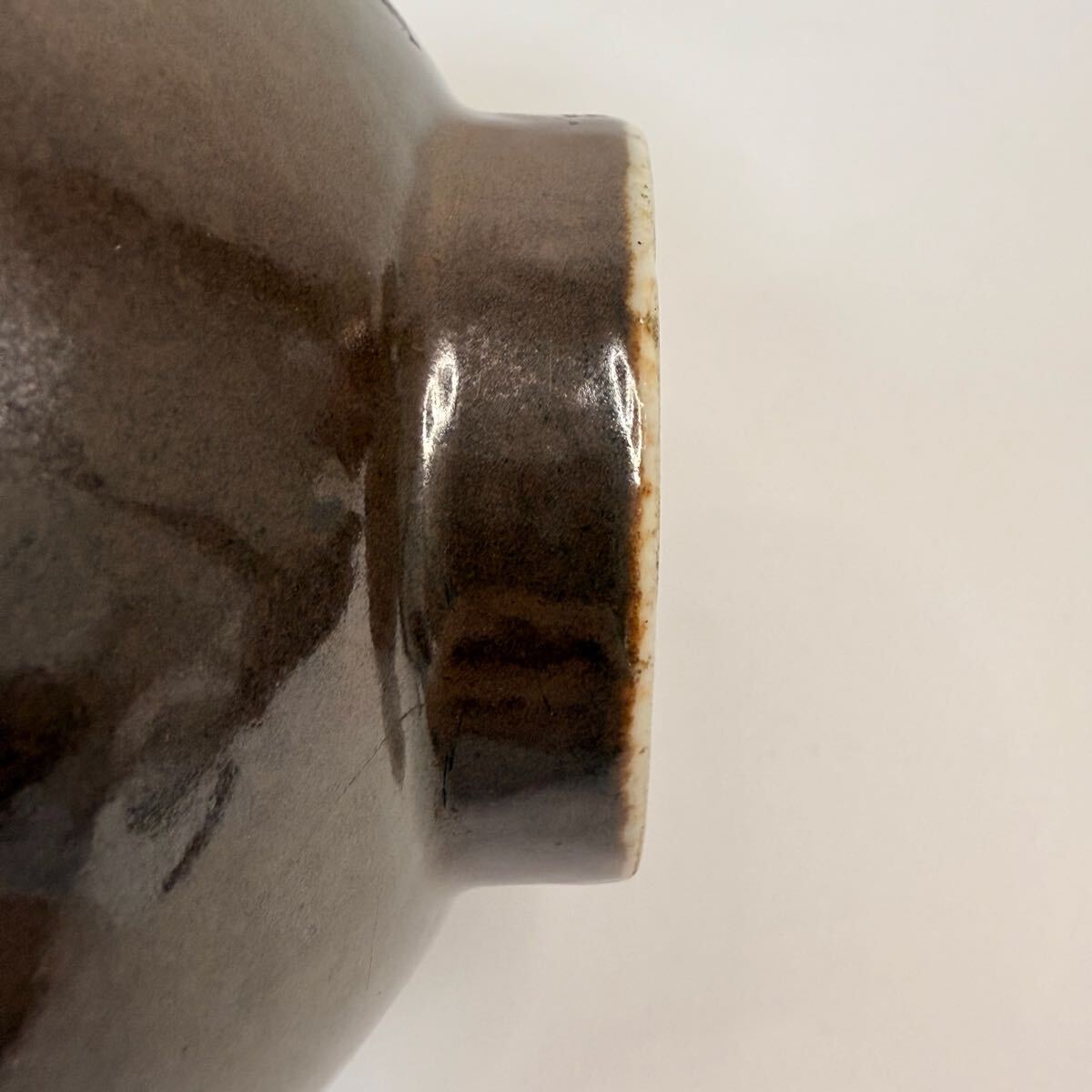 中国古美術 時代物 花瓶 花入 花生 花器 釉 色絵 天球瓶 台座付 在銘 永慶珍玩 唐物 陶磁器 中国古玩 骨董品_画像8