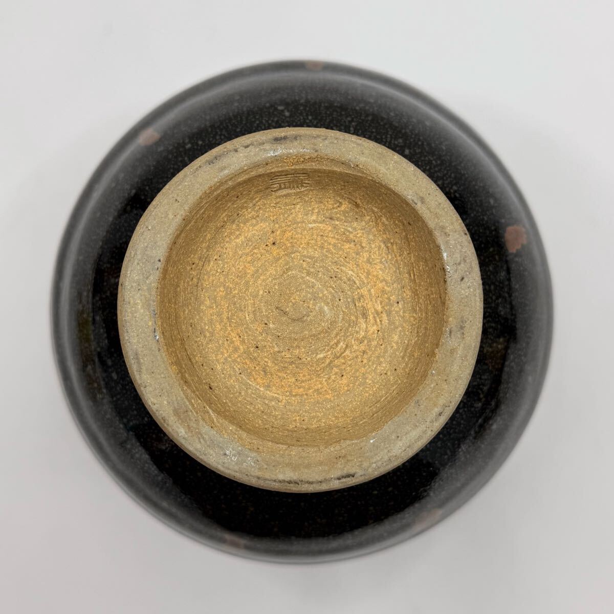 GY-中国古美術 時代物 花瓶 色絵 花生 花器 鐵斑釉 耳付 唐物 陶磁器 中国古玩 骨董品_画像8