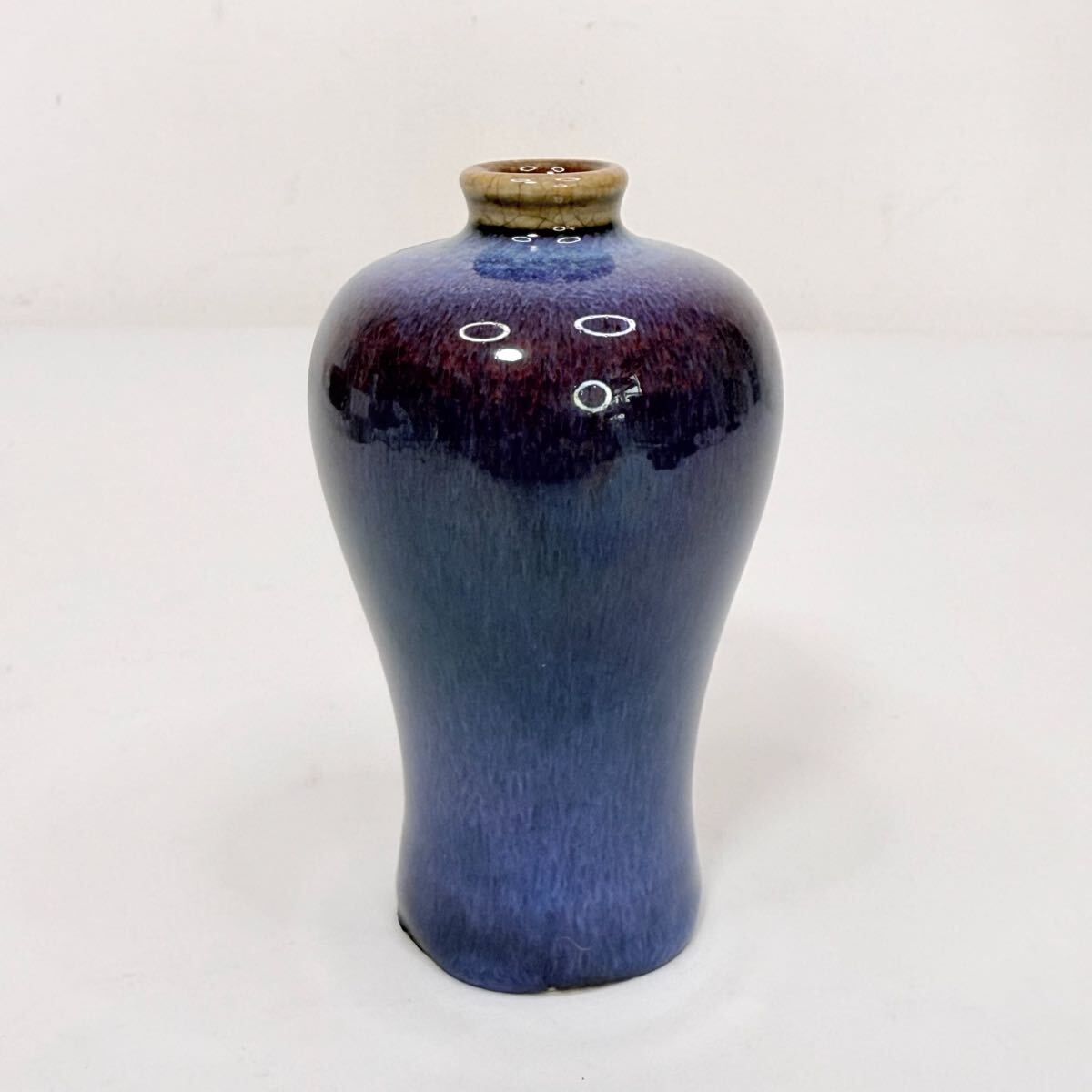 CBX-中国古美術 時代物 花瓶 花入 花器 色絵 窯変釉 唐物 陶磁器 中国古玩 骨董品_画像3