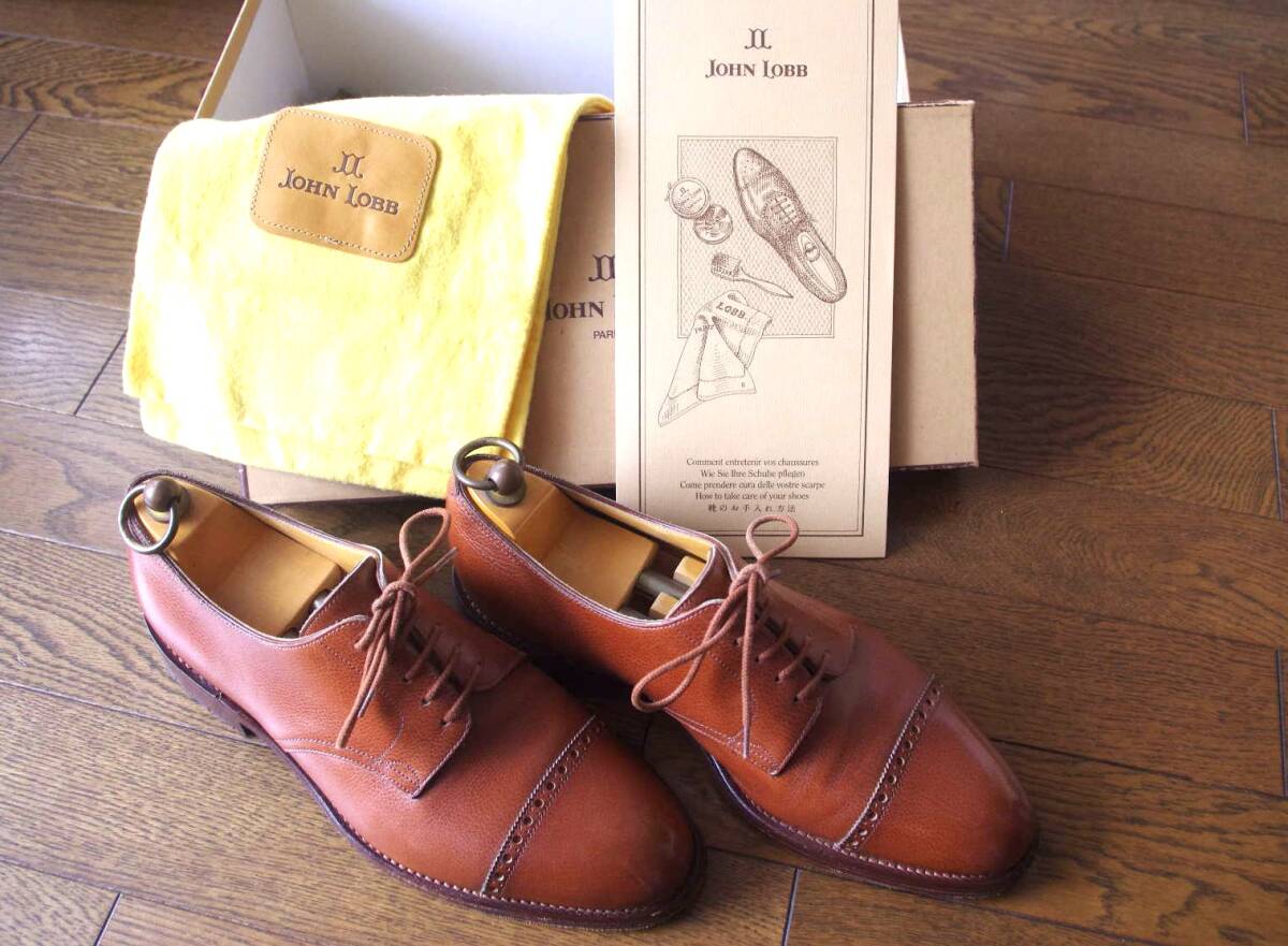 ジョンロブ John Lobb 6E シューツリー付 他オリジナル箱、布、栞付属 ダブルソール_画像1