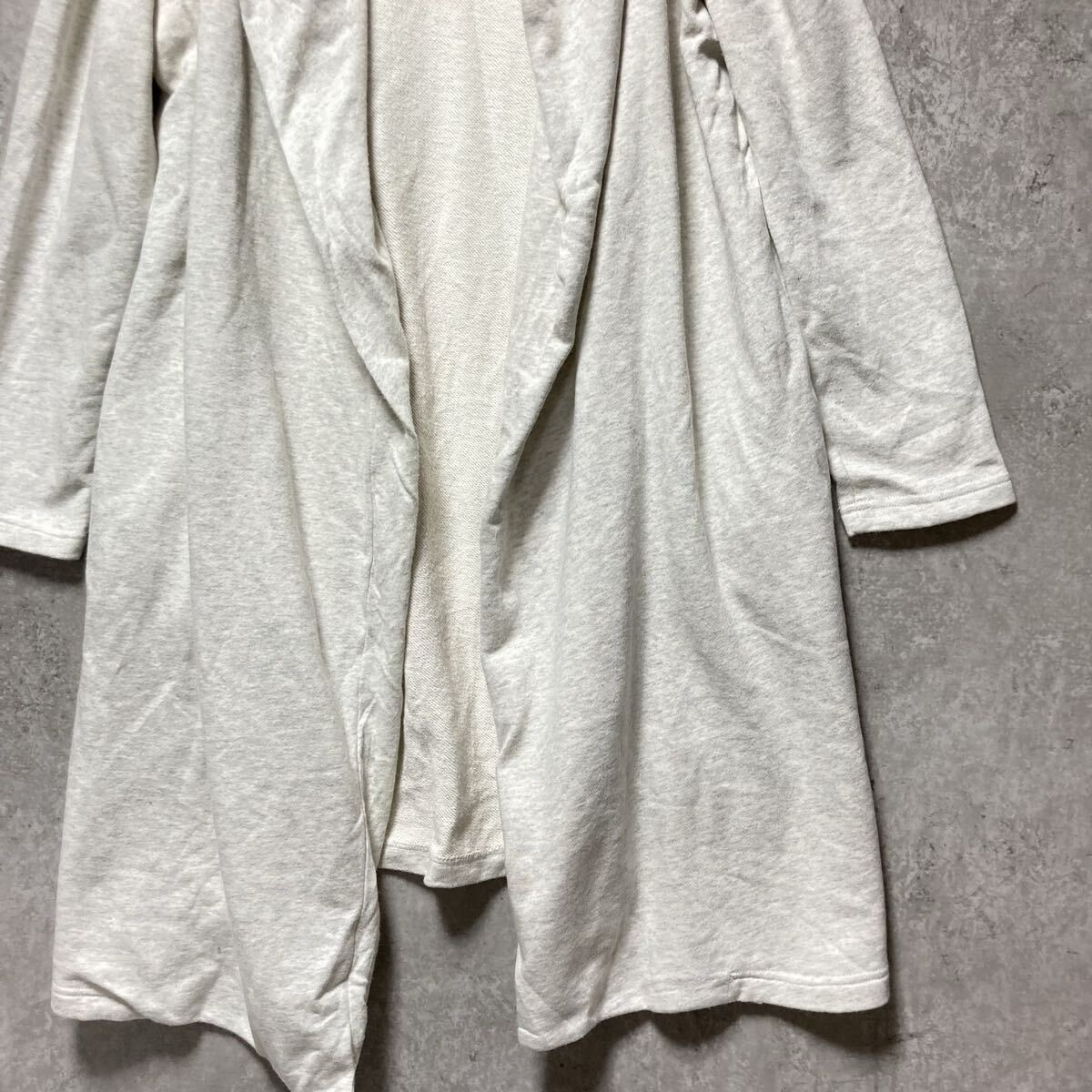 N-net ネネット スウェット フーディー ボタンレスカーディガン ガウン ショール トレーナー ロング サイズ2_画像3