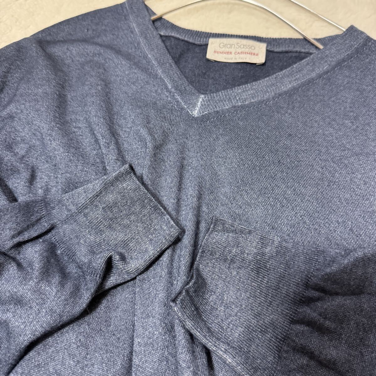 Gran Sasso グランサッソ Vネック ニット カシミア100% サイズ50_画像4