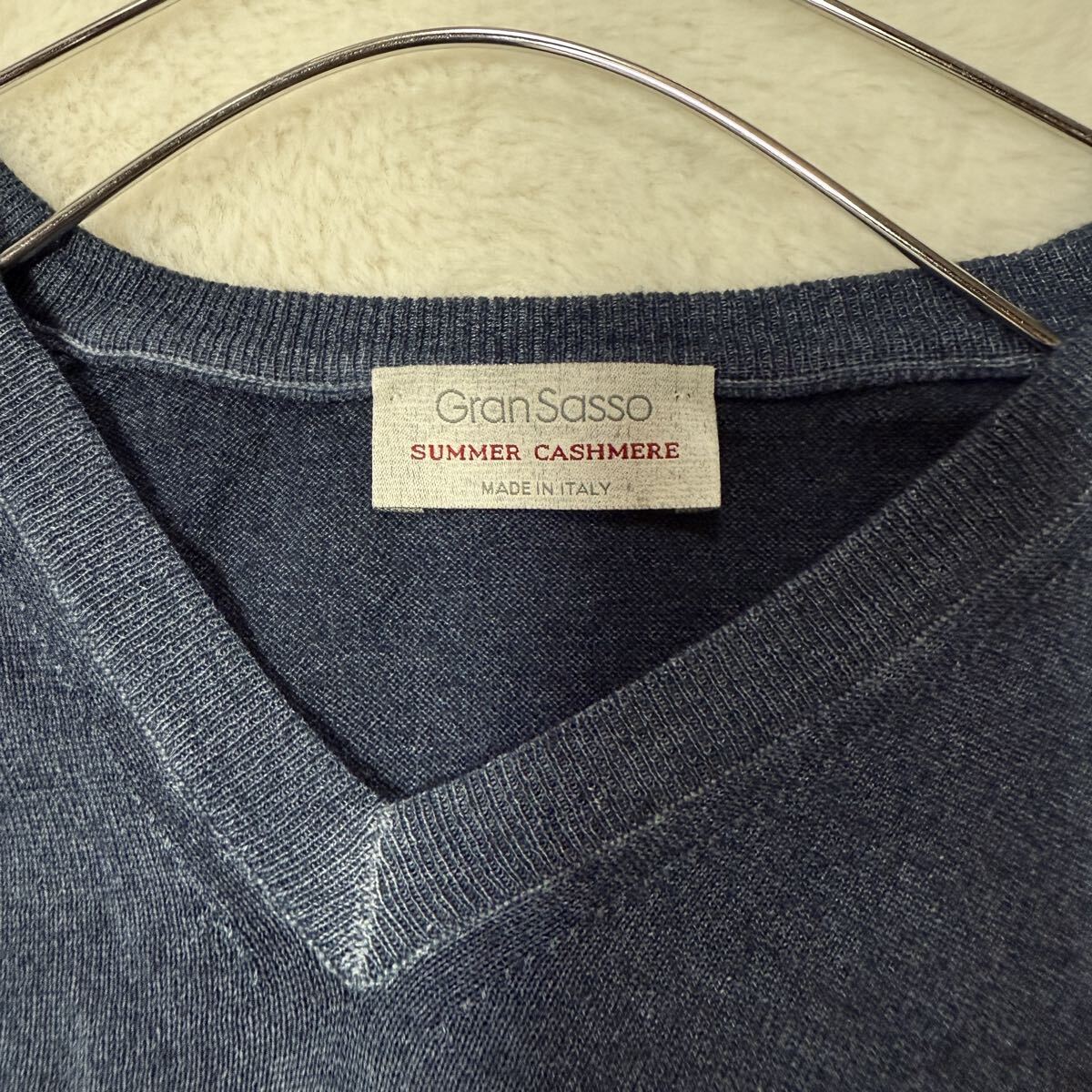 Gran Sasso グランサッソ Vネック ニット カシミア100% サイズ50_画像5