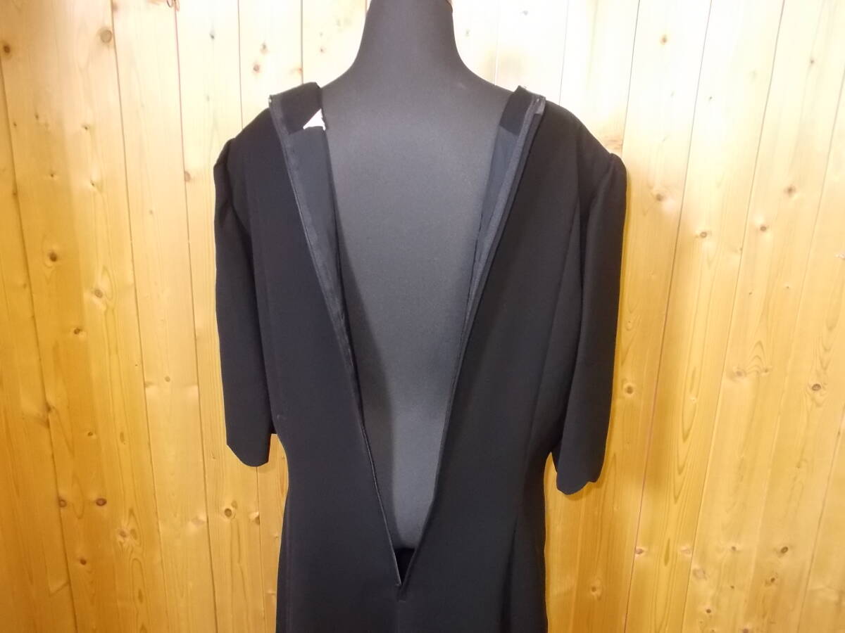 b360◆pierre cardin ブラックフォーマル◆サイズ13 クリーニング済 肩パット ピエールカルダン ジャケット ワンピース 喪服お通夜お葬式7K_画像5