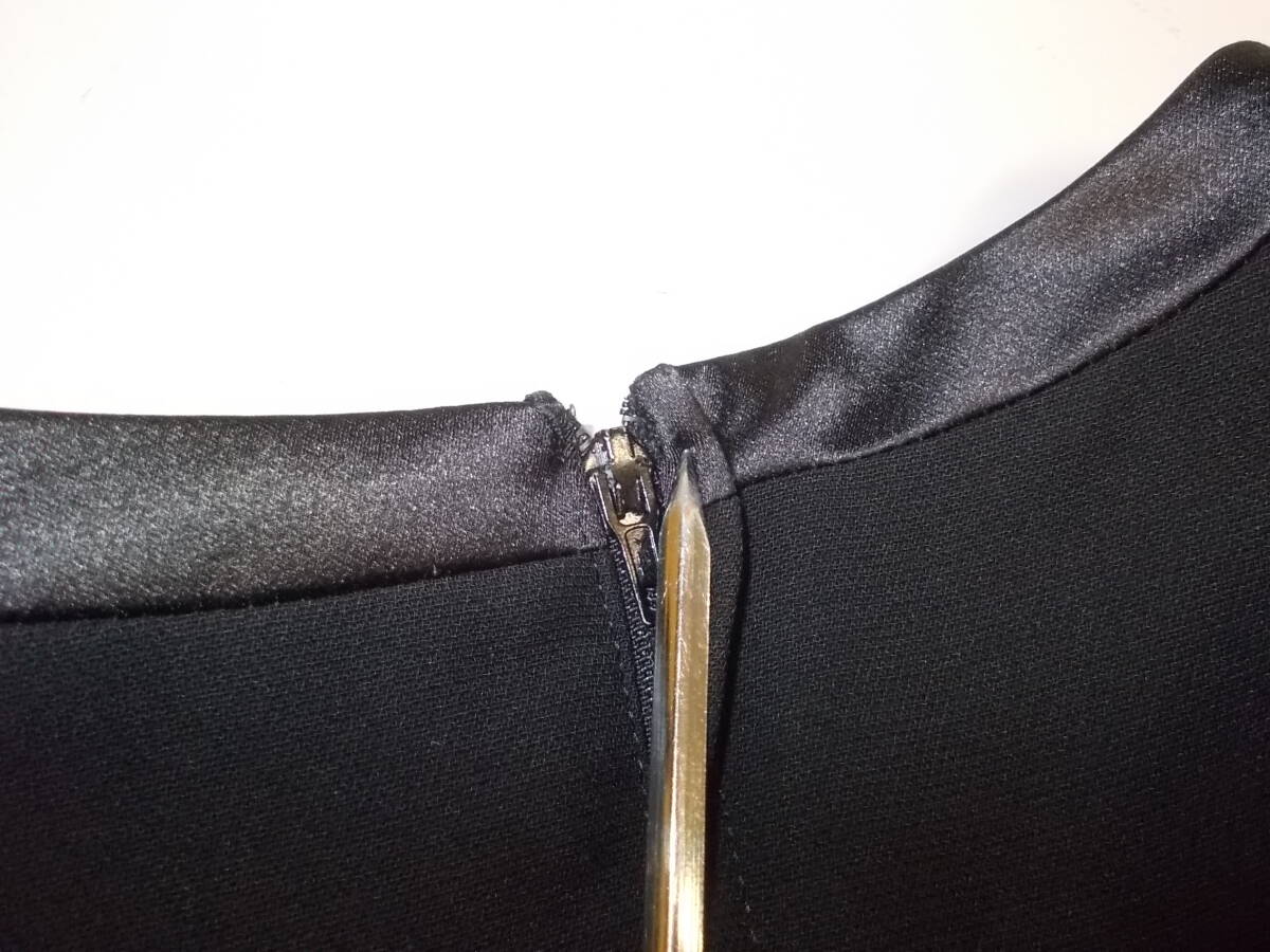 b360◆pierre cardin ブラックフォーマル◆サイズ13 クリーニング済 肩パット ピエールカルダン ジャケット ワンピース 喪服お通夜お葬式7K_画像9