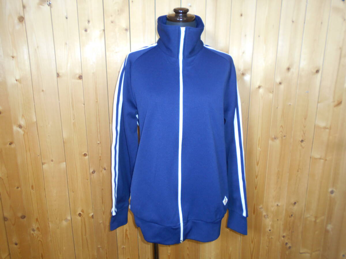 b741◆Jelenk トラックジャケット◆ジュレンク ネイビー サイズL ヴィンテージ レトロ スリーライン ジャージ ～90s スポーツウエア 7K_画像1