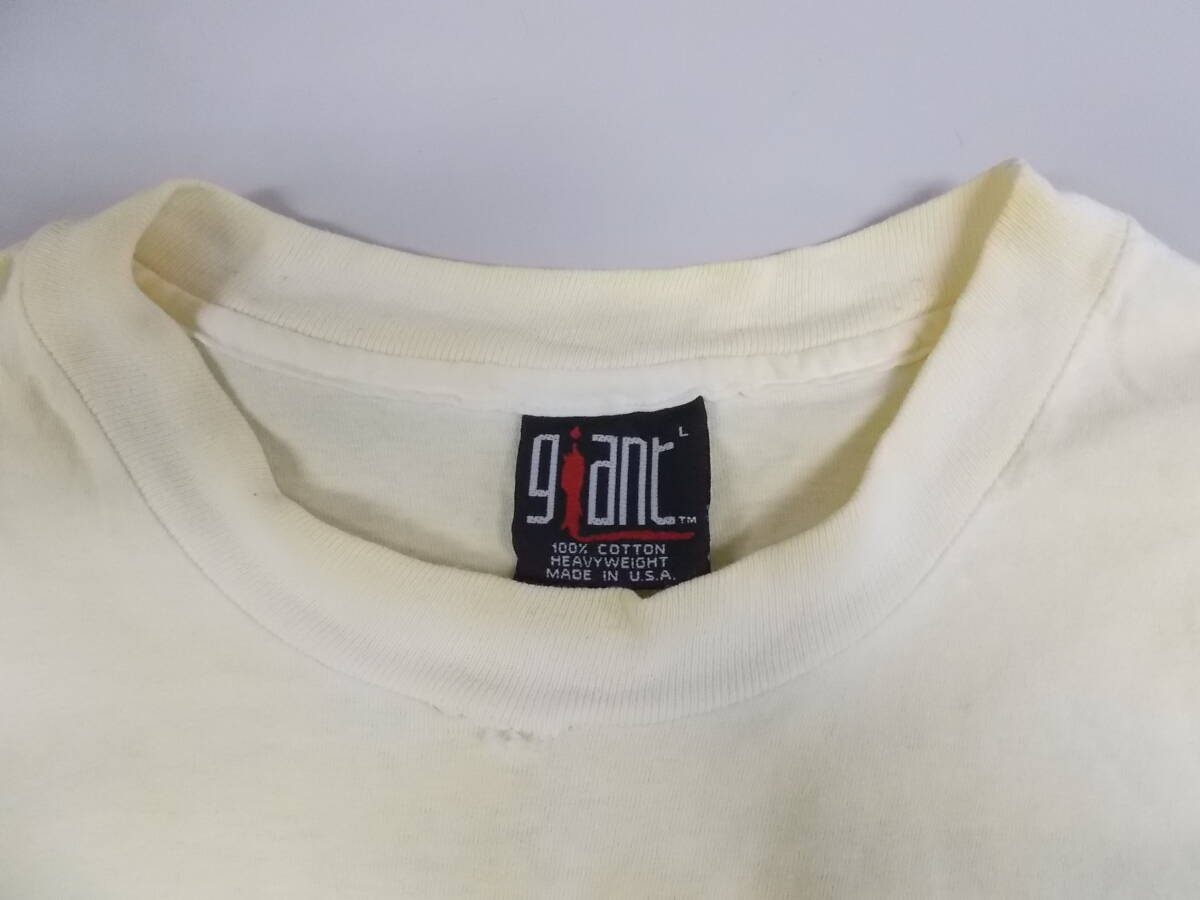 b1302◆STEVEN VAI ヴィンテージ Tシャツ◆サイズL 古着 ビンテージ giantタグ USA製 スティーヴ ヴァイ Tシャツ ゆうパケット発送 7K_画像5