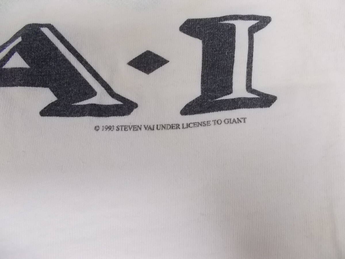 b1302◆STEVEN VAI ヴィンテージ Tシャツ◆サイズL 古着 ビンテージ giantタグ USA製 スティーヴ ヴァイ Tシャツ ゆうパケット発送 7K_画像7