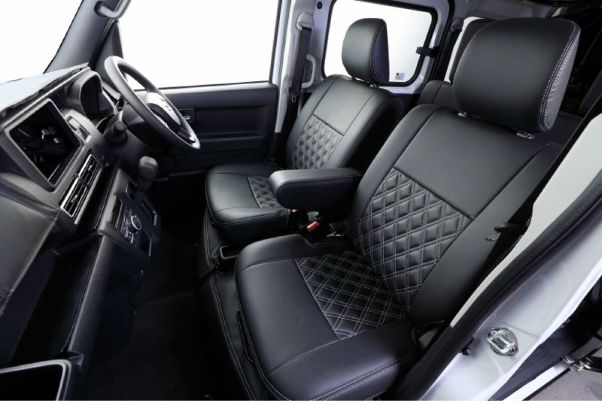 ダイハツ新型アトレーＳ７００ＶＳ７１０ＶダブルキルトシートカバーセットＰＶＣレザー新品未使用ＳＨＩＮＫＥ製_画像1