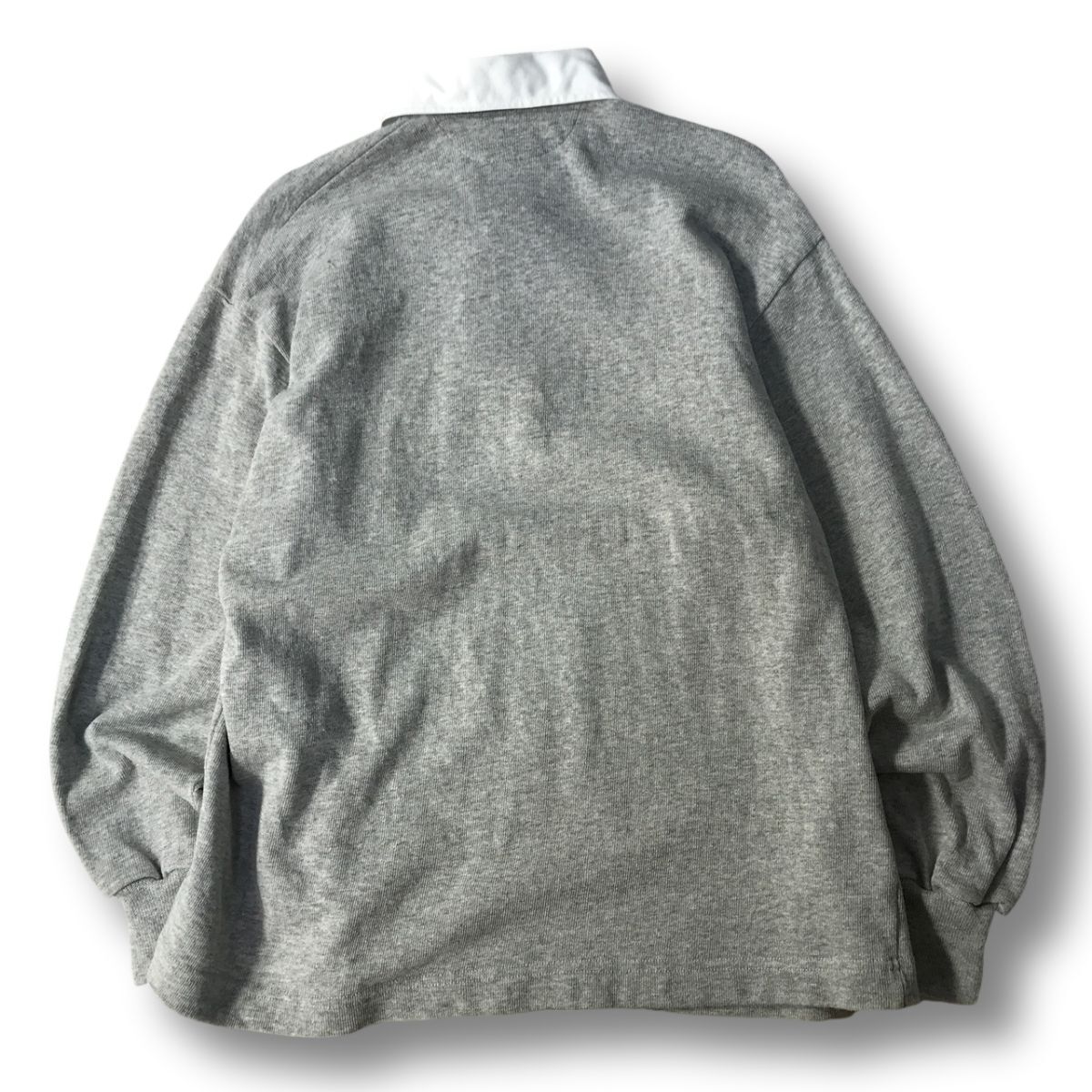 《オススメ◎》BARBARIAN バーバリアン★カナダ製*ラガーシャツ*ポロシャツ*グレー*コットン*サイズM(MA9827)◆S80_画像2