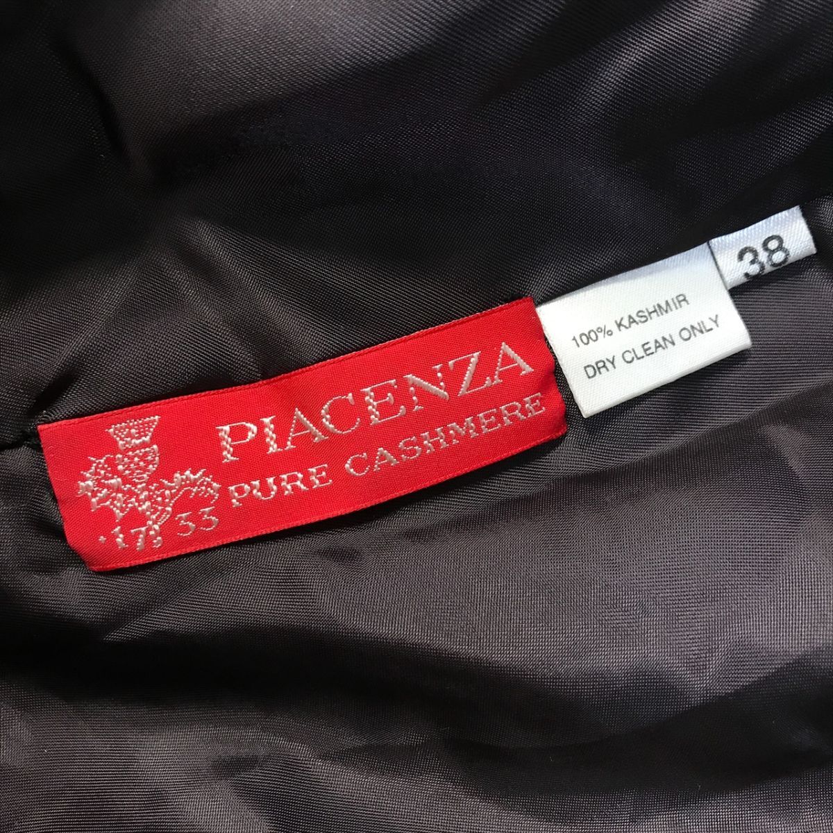 《良品◎》PIACENZA★襟/袖ファー着脱*上質カシミヤ100％*ステンカラーコート*ダークグレー*サイズ38(LW2646)◆S80_画像5
