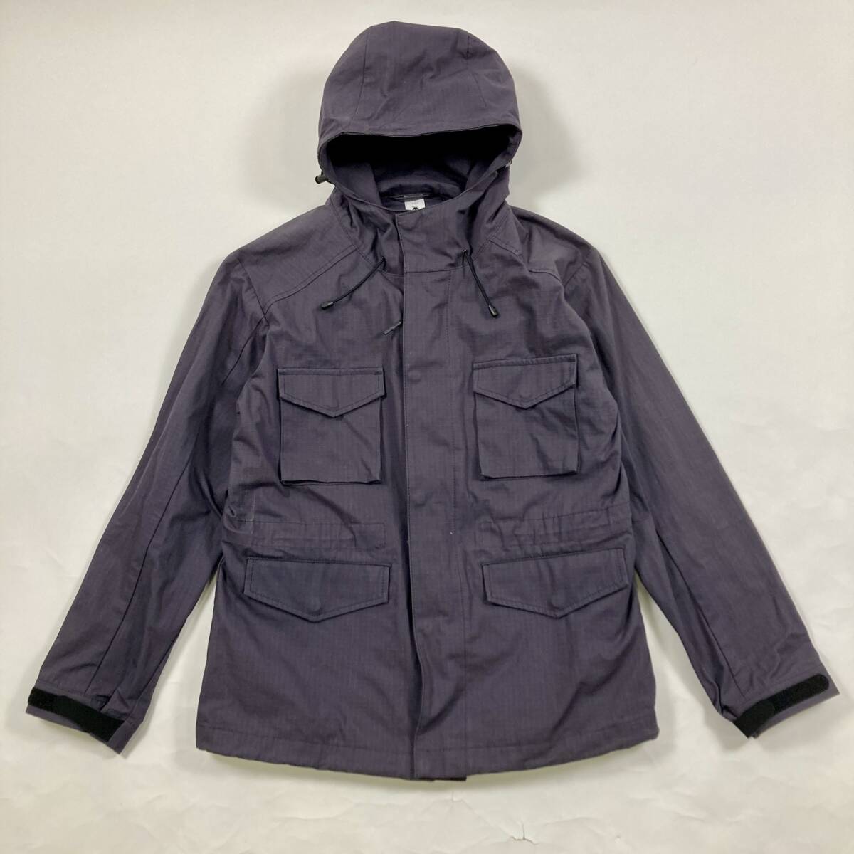 ☆ DESCENTE ddd デサント ミリタリージャケット フィールドジャケット アウター ネイビー系 L メンズ 0.9kg_画像1